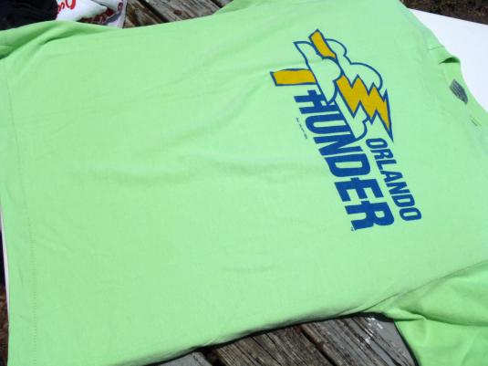Vintage 1990s Orlando Thunder WLAF Football Green T-Shirt L