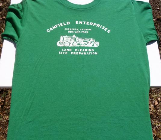 Vintage 1980s Canfield Tractor Sorrento FL Green T-Shirt L