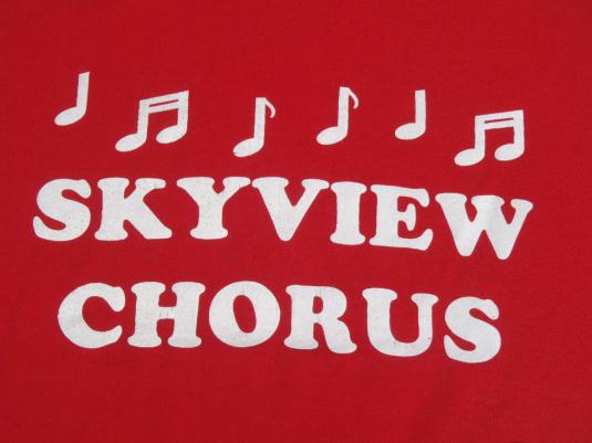 Vintage 1990s Skyview Chorus Red T-Shirt M