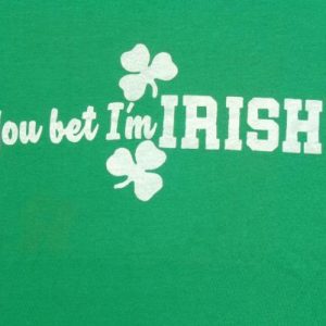 Vintage 1980s You Bet I'm Irish Green T-Shirt M/L