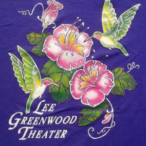 Vintage 1990s Lee Greenwood Theatre Purple T Shirt L