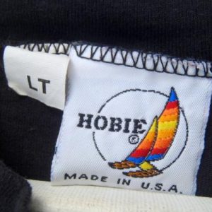 Vintage 1980s Hobie Black and Neon Colors Cotton T-Shirt L
