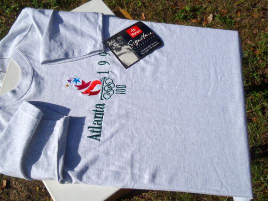 Vintage 1990s Atlanta 1996 Olympics NWT NOS Gray T-Shirt S/M