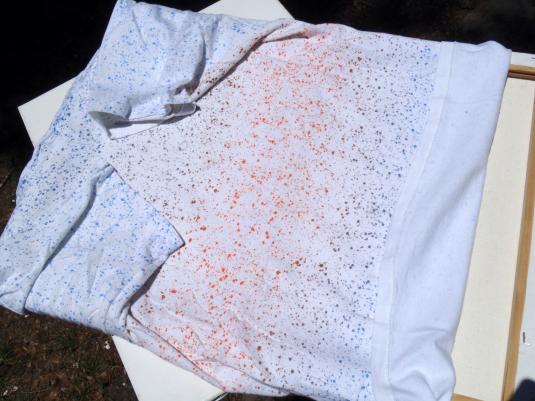 Vintage 1990s Chicago Bears NFL Paint Splatter Cotton T-Shirt