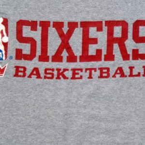 Vintage 1980s Philadelphia '76ers NBA Rayon Blend T Shirt XL