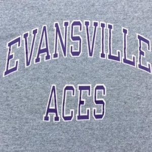 Vintage 1980s Evansville Purple Aces Rayon Blend T-Shirt S/M