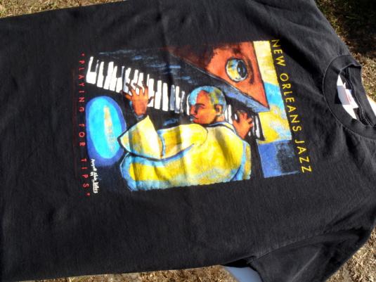 Vintage 1994 New Orleans Jazz Festival Black T-Shirt L