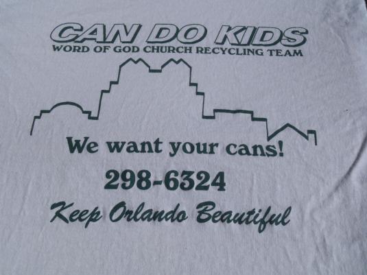 Vintage 1990s Can DO Kids “We Want Your Cans” T-Shirt L