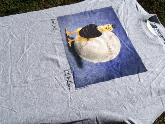Vintage 1990s Heather Gray “Fowl Ball” Chick Will Bullas T-S