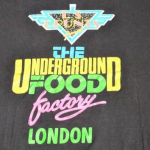 Vintage 1980s Underground Food Factory Souvenir T-Shirt M