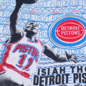 Vintage 1990s White Detroit Pistons NBA Isiah Thomas T Shirt