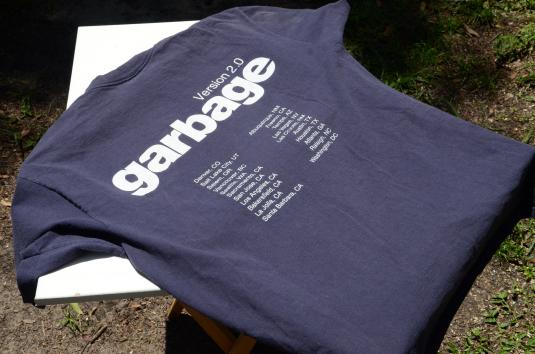 Vintage 1990s Garbage 2.0 Concert Tour Navy T Shirt XL