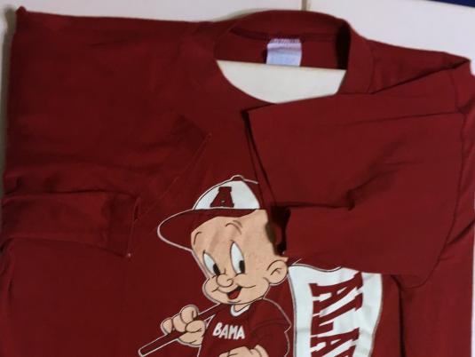 Vintage 1980s University of Alabama Elmer Fudd T-Shirt L