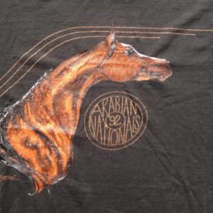 Vintage 1992 Arabian Nationals Black Horse T-Shirt L
