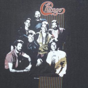 Vintage 1985 Chicago the Band Concert Tour Black T Shirt M/L