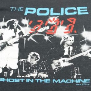 Vintage 1982 The Police Ghost Machine Tour Black T Shirt S
