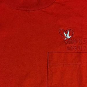 Vintage 1990s WAPN 91.5 WAPB 91.7 Red Pocket T-Shirt L