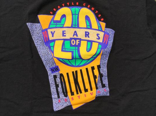 Vintage 1990s Northwest FolkLife Festival Seattle T-Shirt XL
