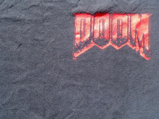 Vintage 1993 Doom Video Game Promo Black T Shirt XL