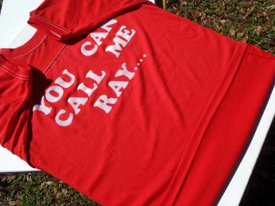 Vintage 1980s You Can Call Me Ray Lettered Red T-Shirt L