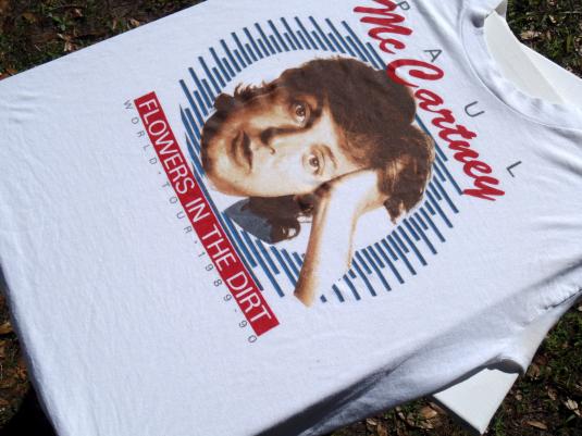 Vintage 1989 Paul McCartney Flowers in Dirt White T-Shirt XL