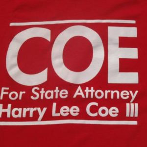 Vintage 1990s Harry Lee Coe Political Campaign T-Shirt XL