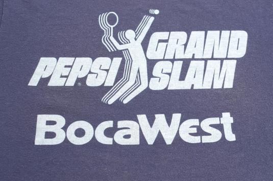 Vintage 1970s Grand Pepsi Slam Boca Navy Blue T Shirt S