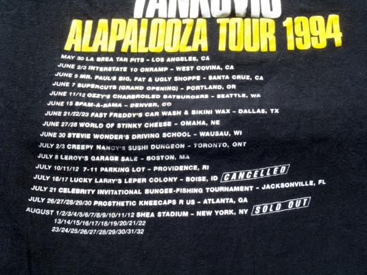 Vintage 1994 Weird Al Yankovic Alapalooza Tour T Shirt XL