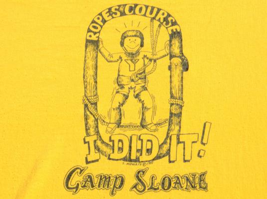 Vintage 1987 YMCA Ropes Course Yellow T-Shirt XXL