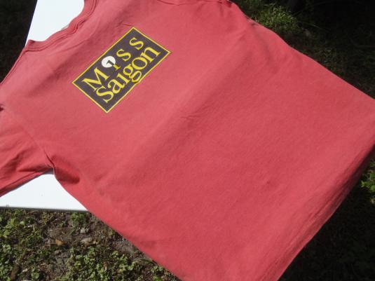 Vintage 1980s Miss Saigon Broadway Red Cotton T-Shirt XL