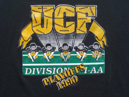 Vintage 1990 UCF Playoff Football Black T Shirt XL