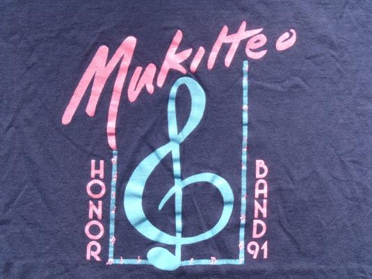 Vintage 1991 Mukilteo Honors Band Purple Cotton T Shirt L