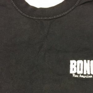 Vintage 1990s Bongo Jeans Navy Embroidered Cotton T-Shirt XL