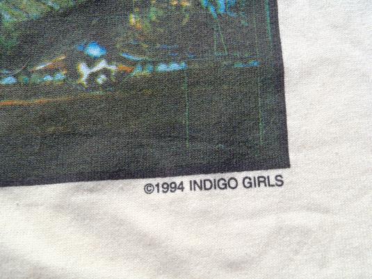 Vintage 1994 Indigo Girls West Concert Tour Beige T Shirt XL