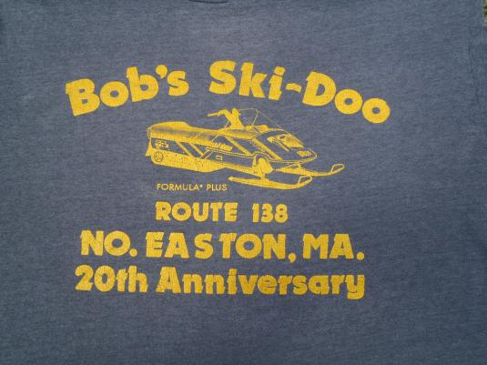 Vintage 1987 Bob’s Ski-Doo Gray Thin T-Shirt M/L