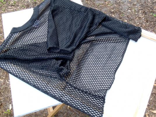 Vintage 1980s Black New Orleans Nylon Mesh Jersey T Shirt XL
