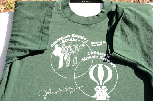 Vintage 1994 American Karate Studios Green T Shirt L
