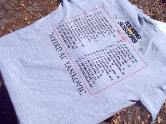 Vintage 1990s Weird Al Yankovic Concert Tour T Shirt L