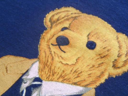 Vintage 1990s Polo Bear Navy Cotton T-Shirt L Ralph Lauren Defunkd