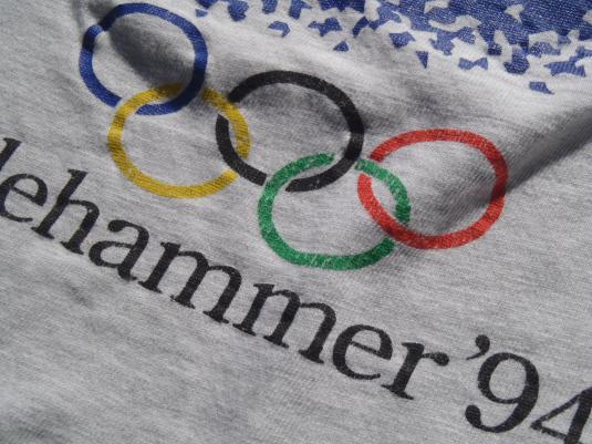 Vintage 1994 Lillehammer Winter Olympics Gray T Shirt L