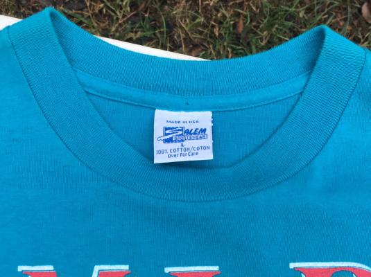 Vintage 1990s Florida Marlins MLB Baseball Blue T-Shirt M