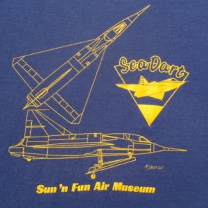 Vintage 1980s Sea Dart Convair F2Y Jet Plane T-Shirt XXL