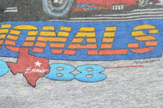 Vintage 1988 IHRA Nationals Racing Rayon Blend T-Shirt L