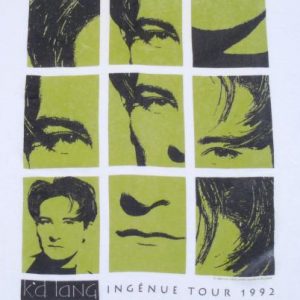 Vintage 1990s kd lang Ingenue White Concert Tour T-Shirt XL