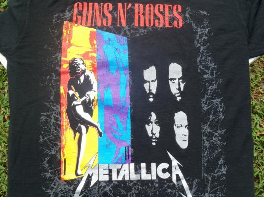 Vintage 1992 Guns N Roses Metallica Concert Tour T-Shirt