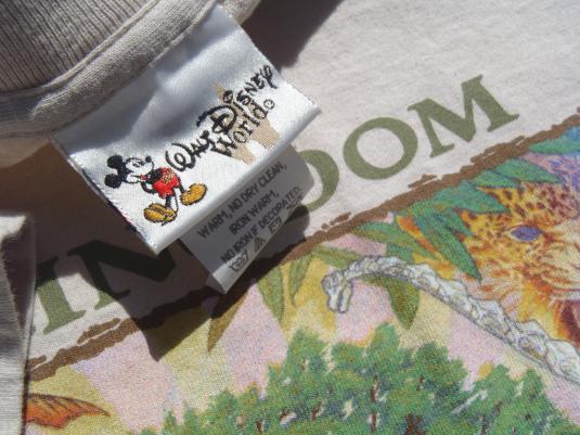 Vintage 1998 Disney Animal Kingdom Opening Beige T Shirt L