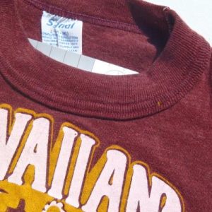 Vintage 1980s Burgundy Hawaiian Tropic Suntan Lotion T Shirt XS