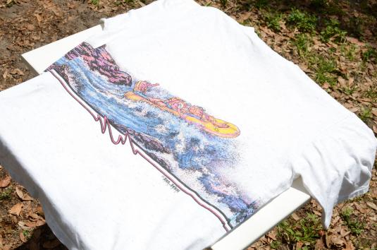 Vintage 1991 Chatooga River Heather Gray Cotton T Shirt XL/L
