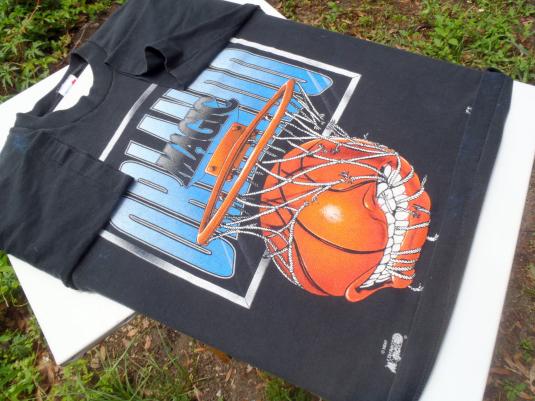 Vintage 1990s Black Orlando Magic Basketball Cotton T Shirt S