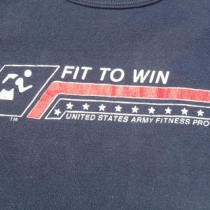 Vintage 1980s Fit to Win US Army Fitness T-Shirt M